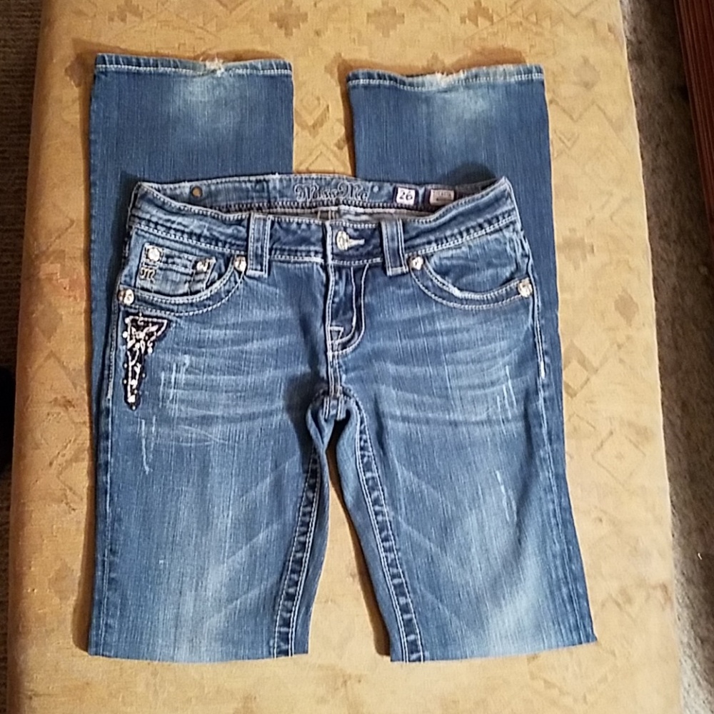 Miss Me blue jeans.